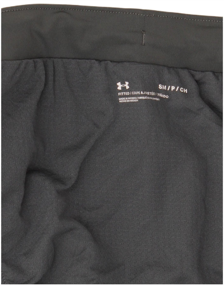 Мужские спортивные шорты Under Armour, маленькие серые с цветными блоками