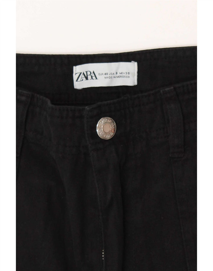 Женские прямые брюки карго Zara EU 40 Medium W30 L30 черные