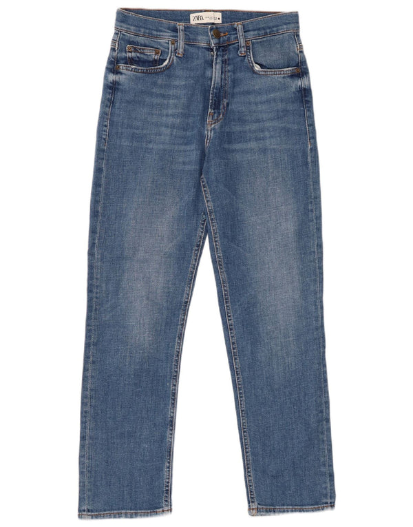 Женские прямые джинсы ZARA EU 38, маленькие W28 L27, синие