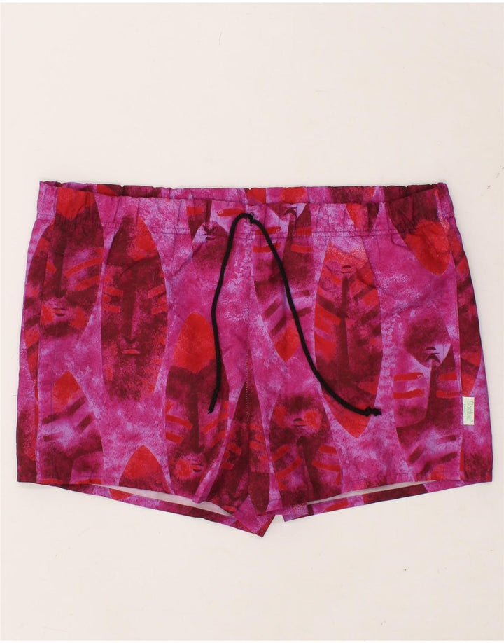 VINTAGE Mens Abstract Pattern Swimwear Large Pink Polyester Vintage Vintage and Second-Hand Vintage from Messina Hembry 