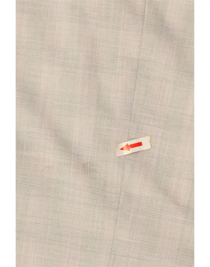 Женский пиджак ZARA на 1 пуговице EU 40, средний серый полиэстер в клетку