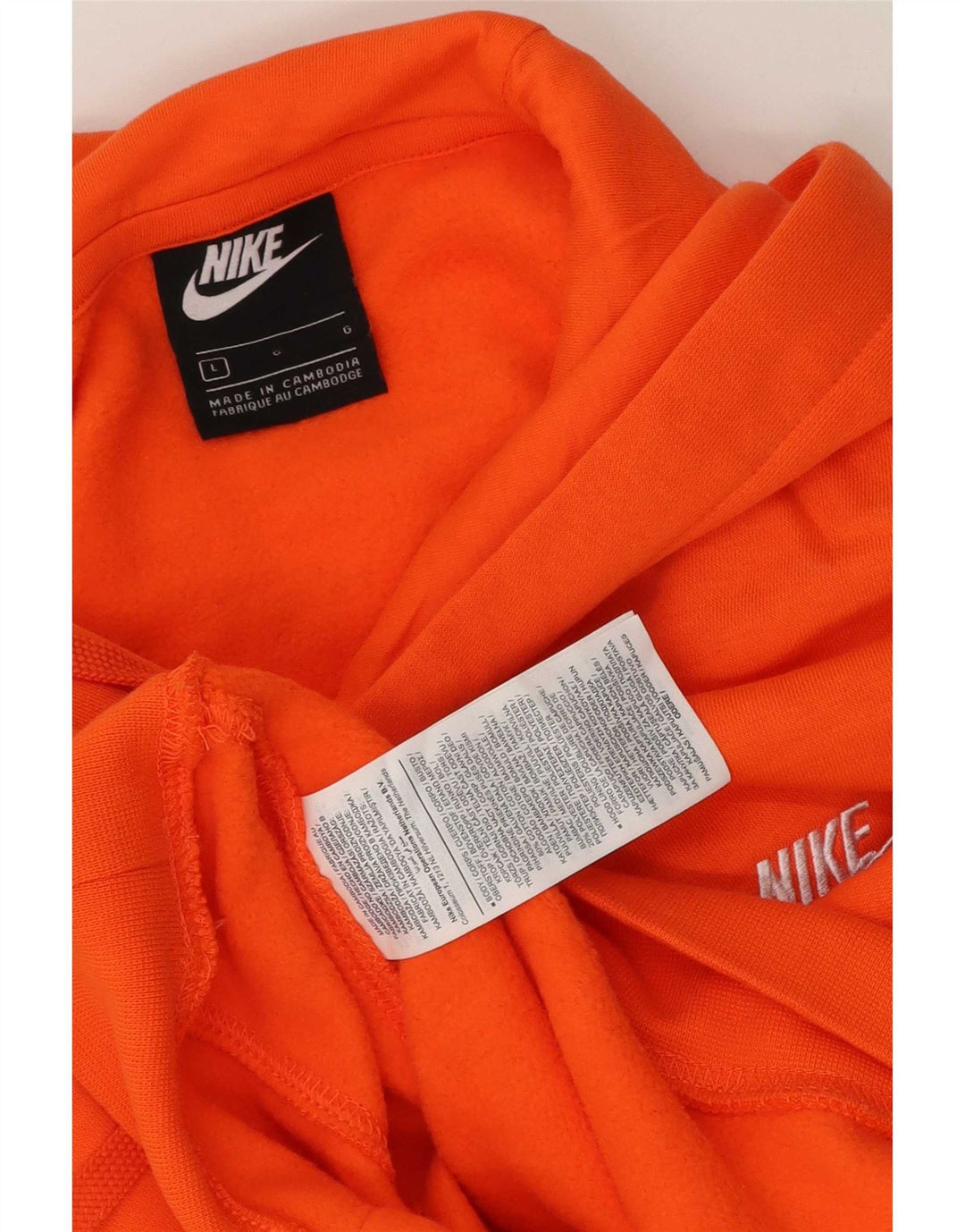 Мужской джемпер с капюшоном Nike, большой оранжевый, хлопок