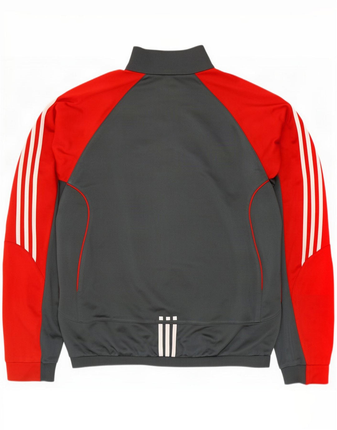Мужская спортивная куртка Adidas XL, серый полиэстер с цветными блоками