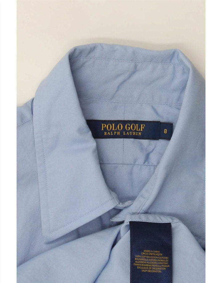 Женская рубашка для гольфа Polo Ralph Lauren, размер США 8, средний синий хлопок