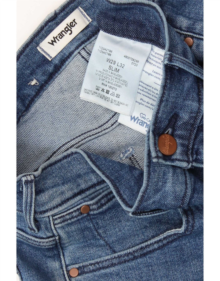 Женские узкие джинсы Wrangler W29 L32 синие, хлопок