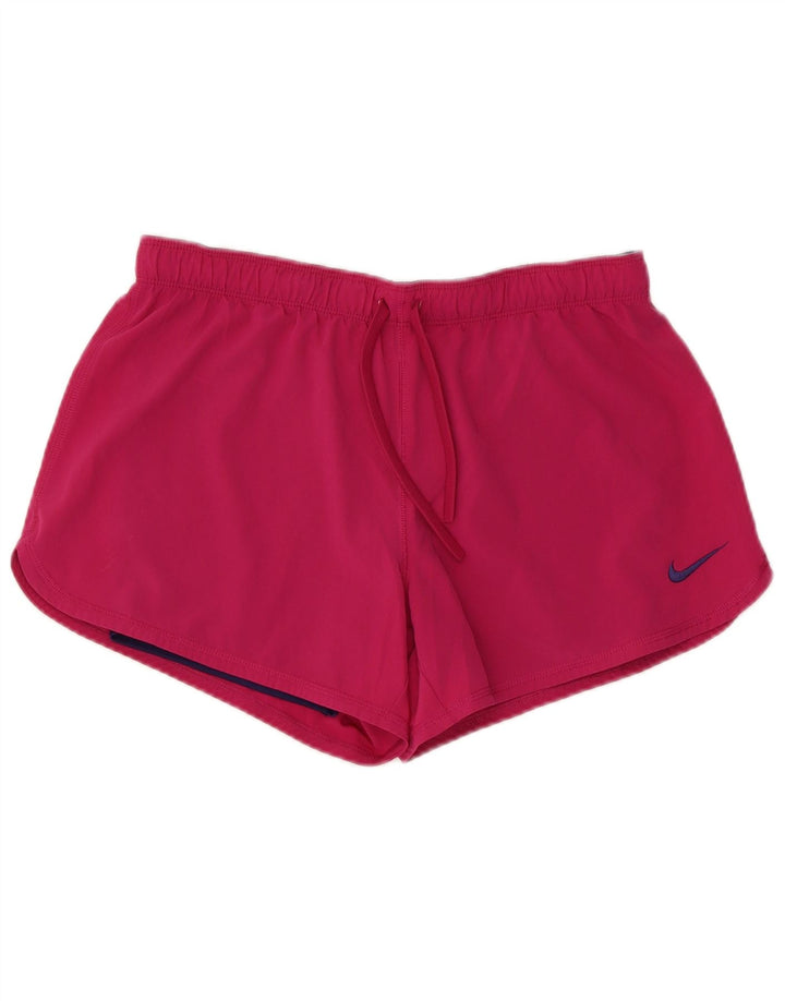Женские спортивные шорты NIKE Dri Fit UK 14, средний розовый цвет из полиэстера