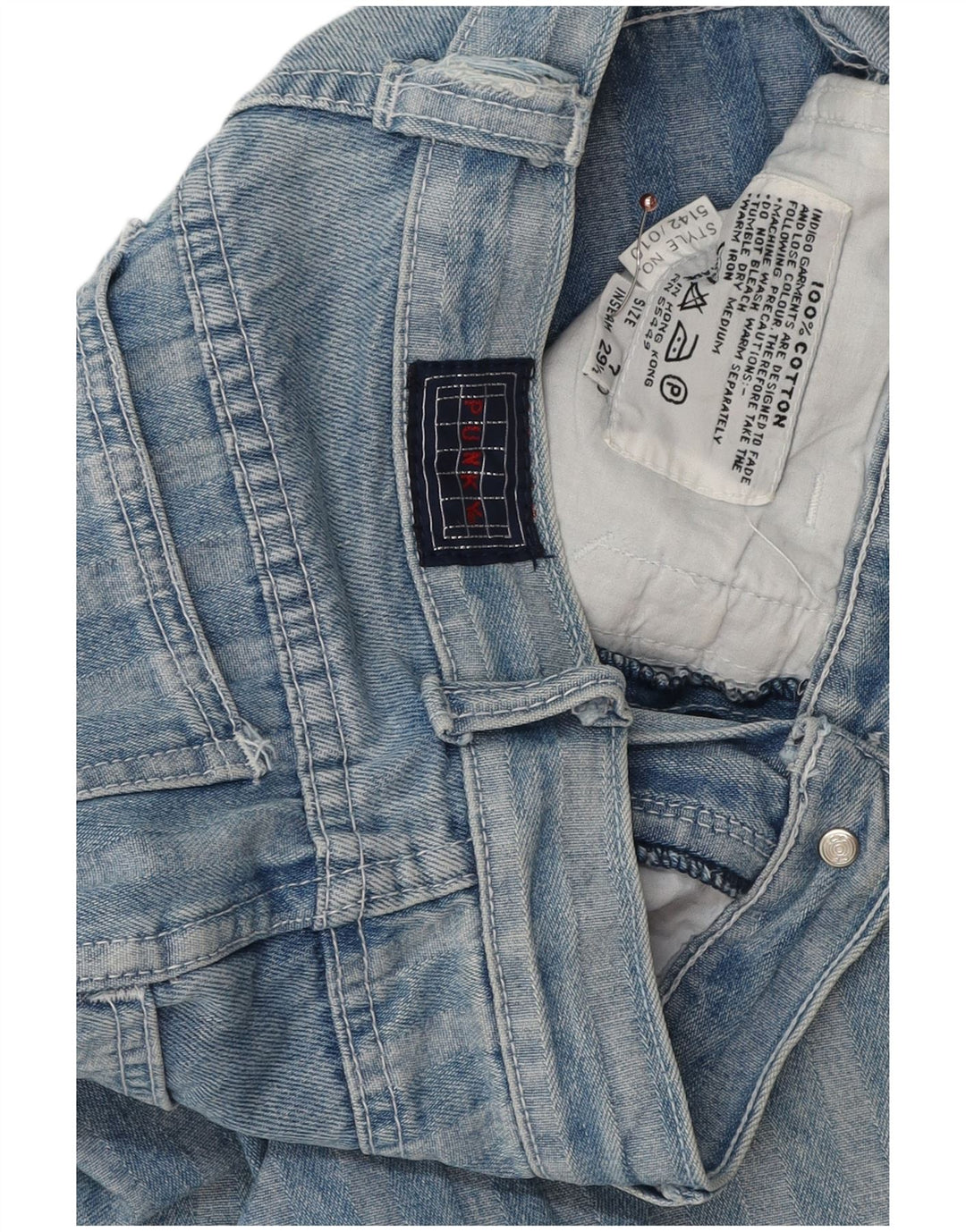 Винтажные женские зауженные джинсы W26 L29 из хлопка в синюю полоску