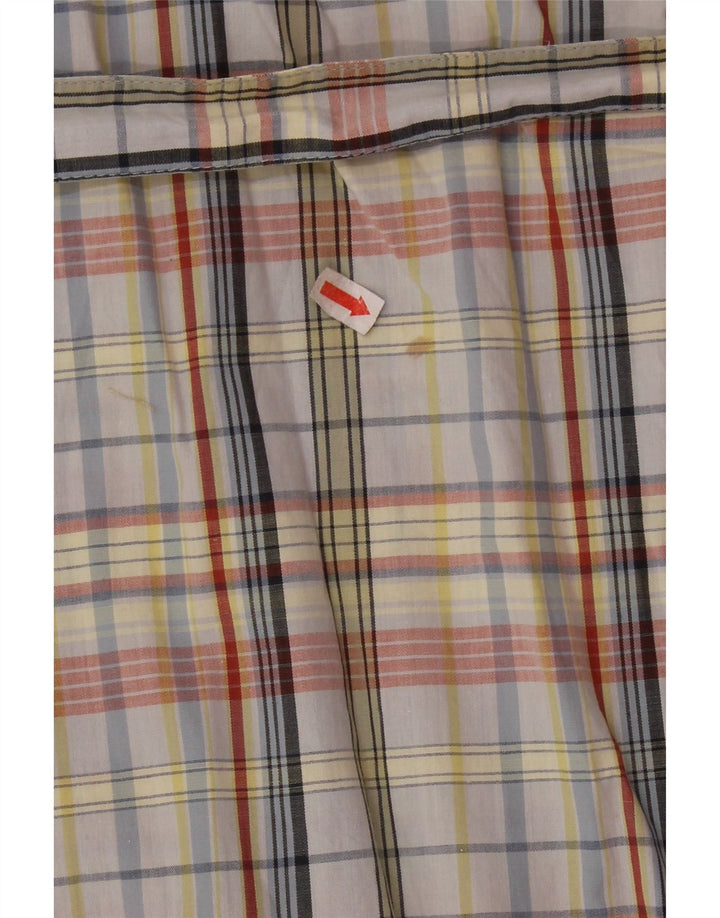 Винтажное женское платье-рубашка UK 14, средний размер, разноцветный хлопок в клетку