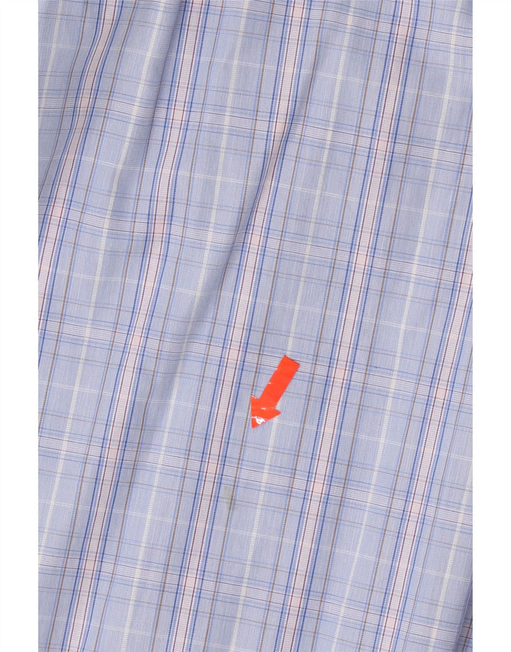 UNGARO Mens Shirt Large Blue Check Vintage Ungaro and Second-Hand Ungaro from Messina Hembry 