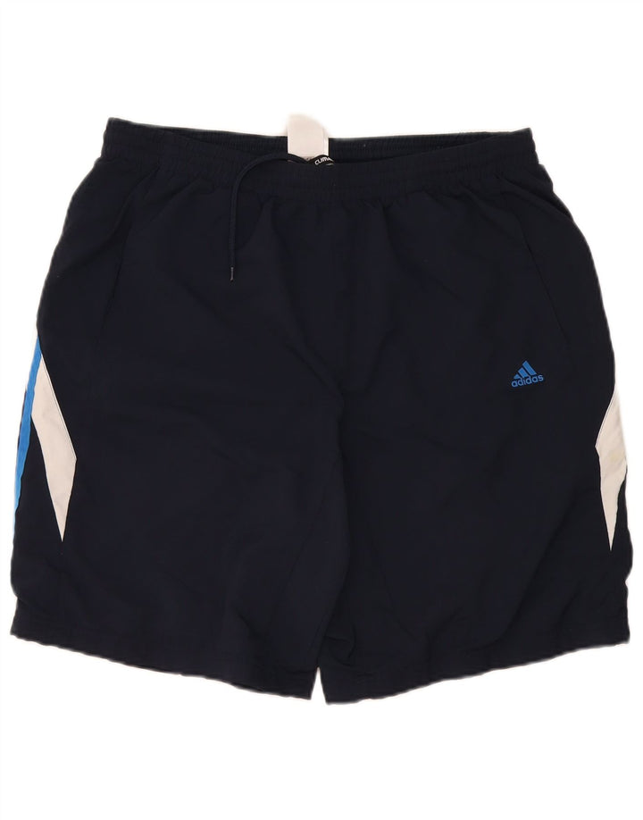 Мужские спортивные шорты Adidas XL темно-синие из полиэстера с цветными блоками