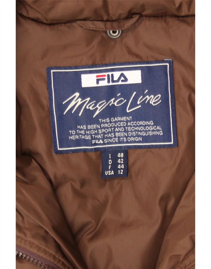 Fila Женское стеганое пальто с капюшоном IT 48 XL Коричневый Полиамид