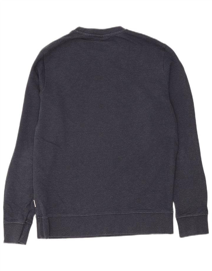 Мужской свитшот с рисунком Jack & Jones, средний темно-синий хлопковый джемпер