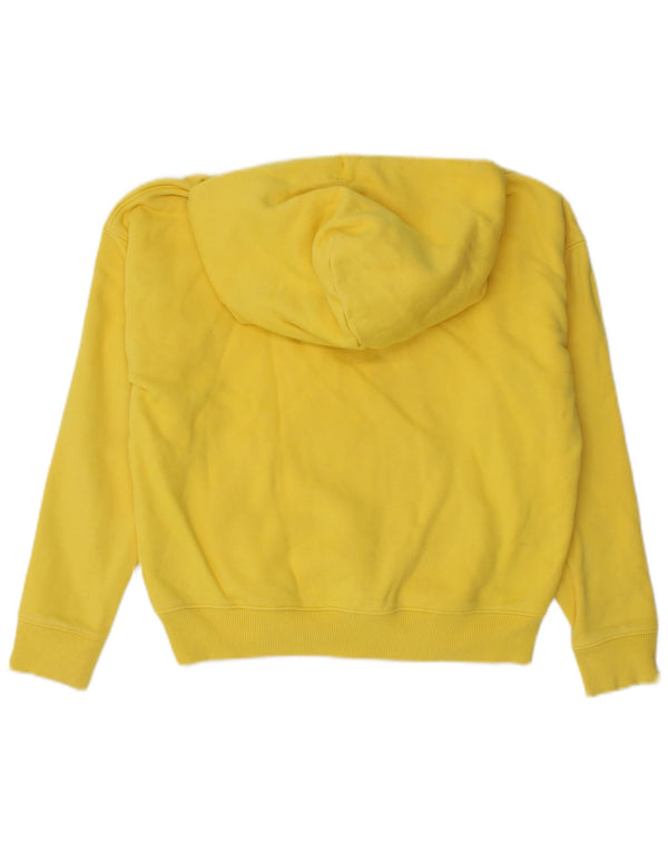 Женский укороченный джемпер с капюшоном оверсайз Tommy Hilfiger UK 6 XS, желтый хлопок