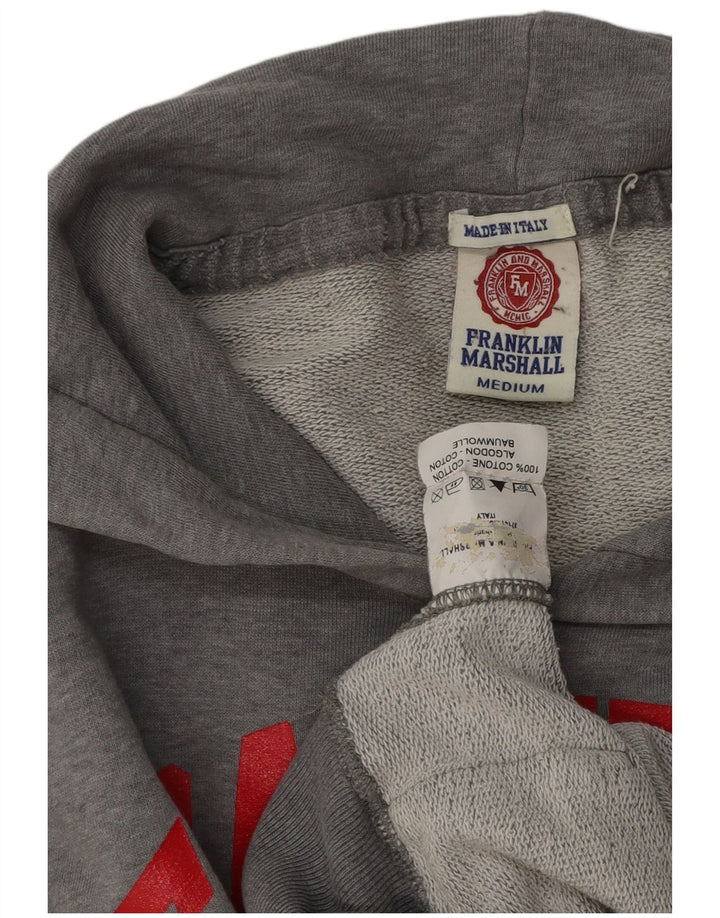 FRANKLIN & MARSHALL Мужской джемпер с капюшоном с рисунком, средний серый, хлопок