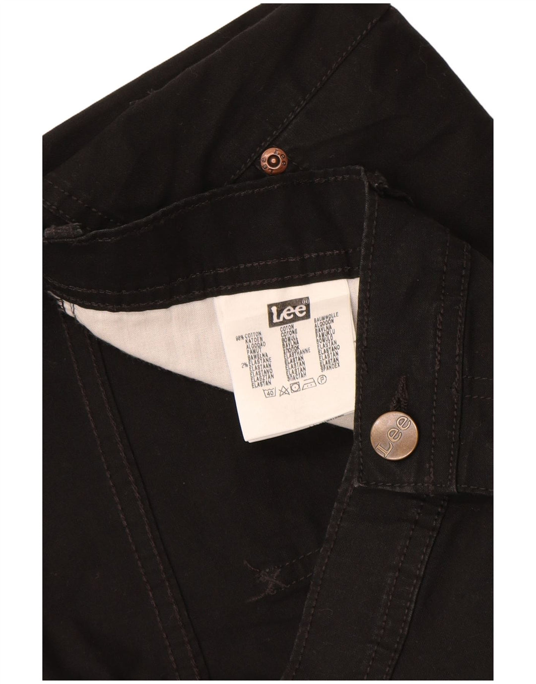 Мужские прямые повседневные брюки LEE Brooklyn W36 L34, черный хлопок