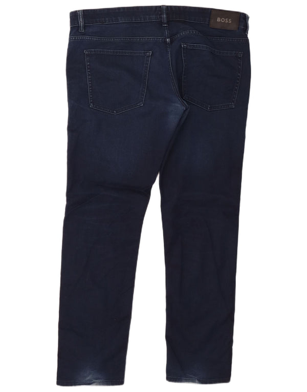Hugo Boss Mens Slim Fit Jeans W38 L32 Navy Blue Cotton