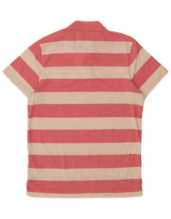 Tommy Hilfiger Mens Graphic Slim Fit Polo Shirt Small Pink Striped