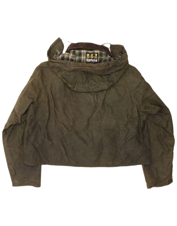 Мужская куртка Barbour Spey из вощеного хлопка с капюшоном UK 40, большой хлопок цвета хаки