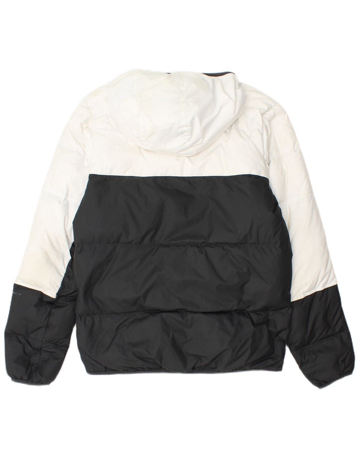 Мужская утепленная куртка с капюшоном Nike UK 36, маленькая черная, полиэстер с цветными блоками