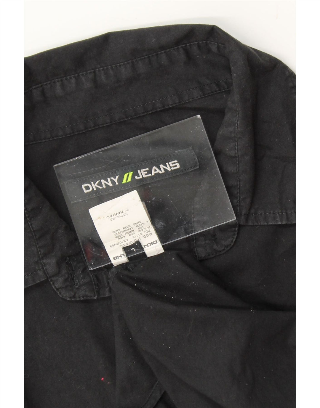 DKNY Womens Shirt UK 16 Large Black Cotton Vintage Dkny and Second-Hand Dkny from Messina Hembry 