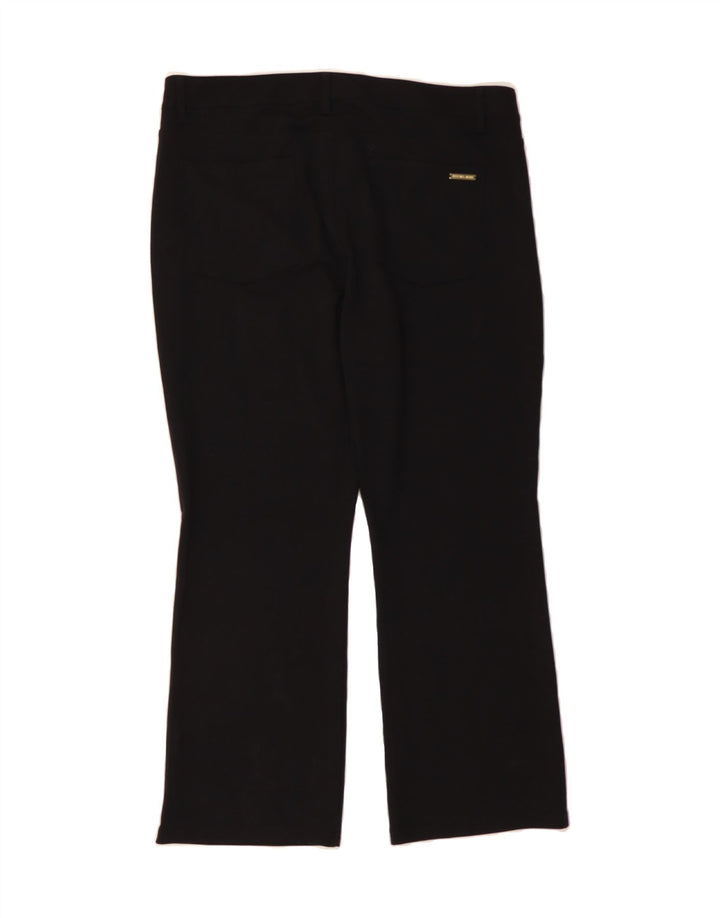 MICHAEL KORS Womens Straight Casual Trousers Large W34 L27 Black Polyester Vintage Michael Kors and Second-Hand Michael Kors from Messina Hembry 