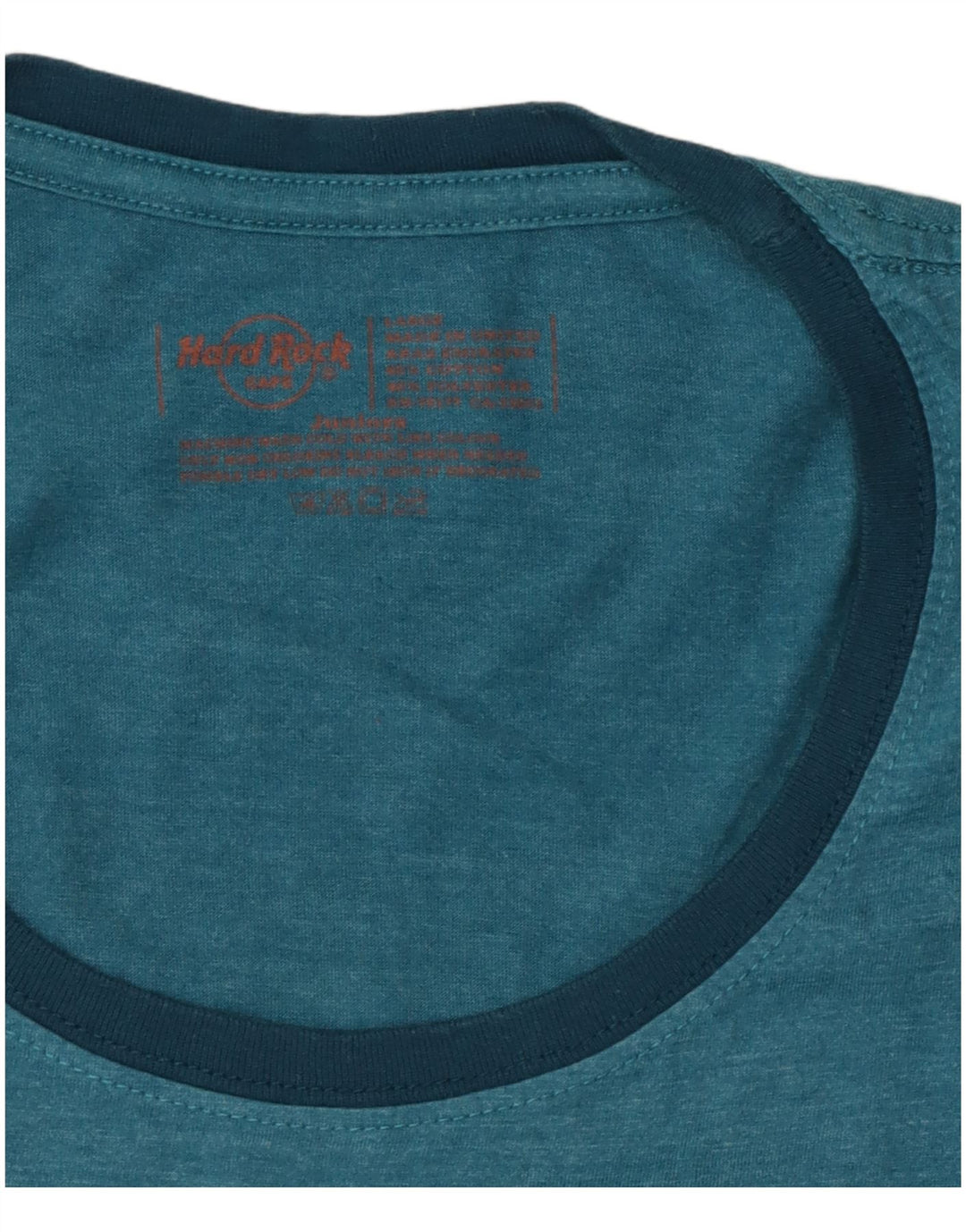 Женская футболка HARD ROCK CAFE с красивым рисунком, топ UK 14, большой синий хлопок