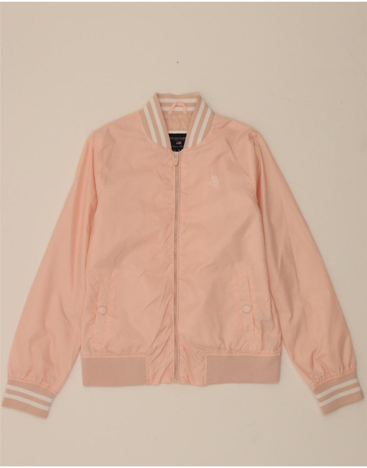 Женская куртка-бомбер US POLO ASSN UK 10, маленький розовый полиэстер