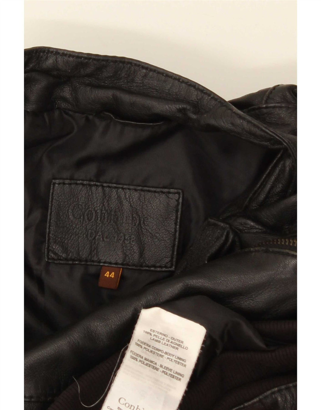 Женская кожаная куртка-бомбер Conbipel IT 44 Medium Black Leather