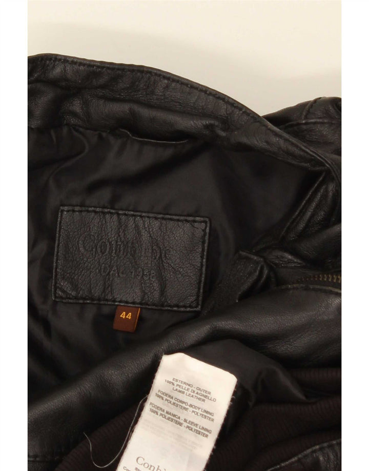 Женская кожаная куртка-бомбер Conbipel IT 44 Medium Black Leather