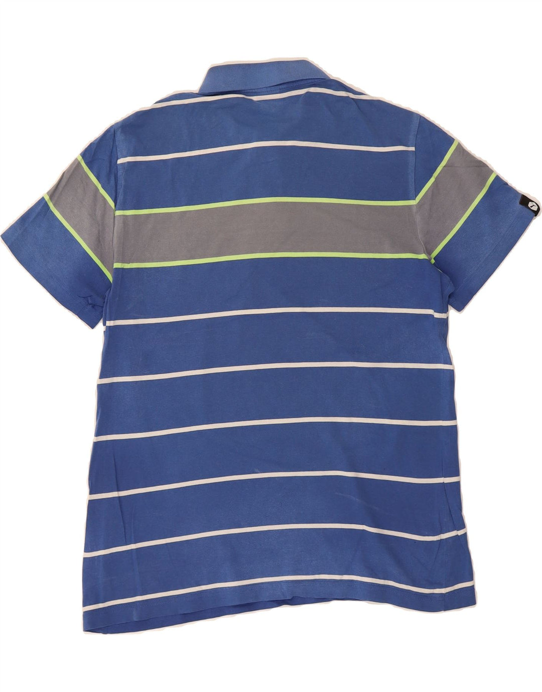 PUMA Mens Polo Shirt Large Blue Striped Vintage Puma and Second-Hand Puma from Messina Hembry 