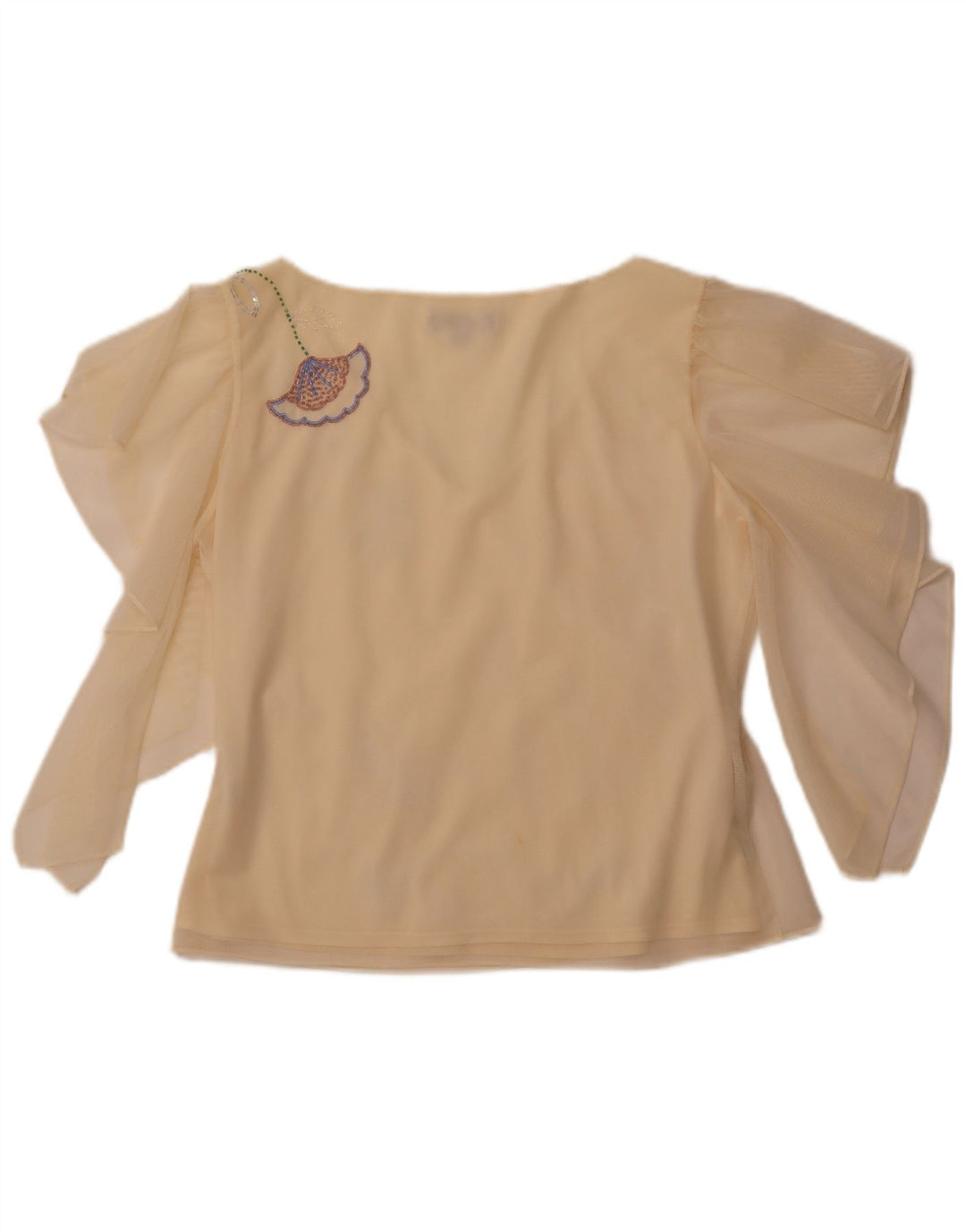 Женская укороченная прозрачная блузка COAST UK 16, большой желтый полиэстер