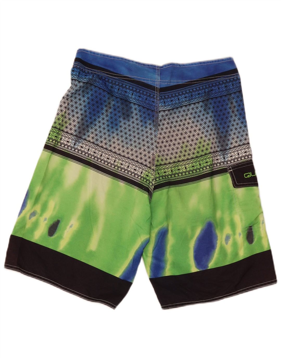 Мужские шорты для плавания Quiksilver с рисунком, средние, разноцветные, с цветными блоками