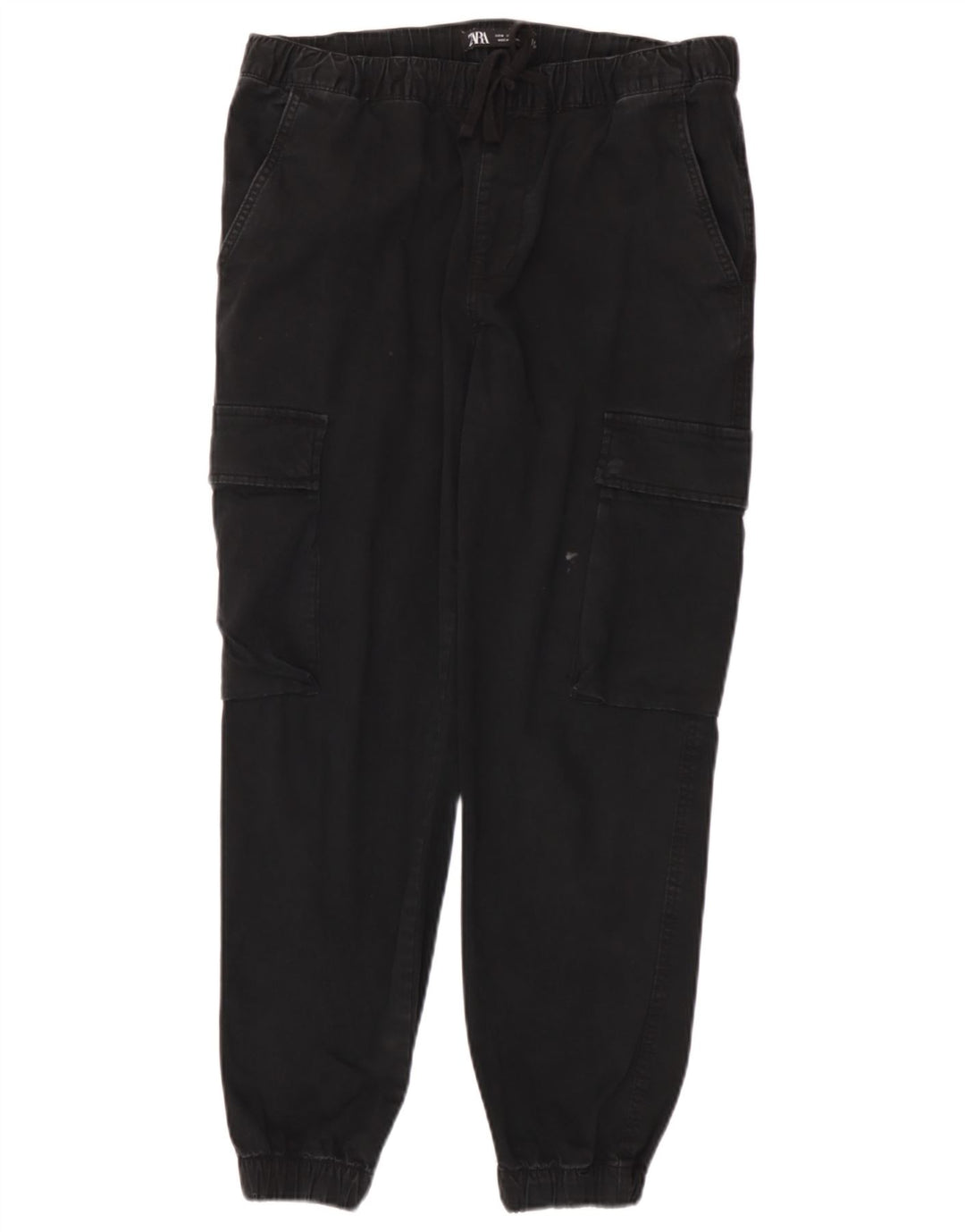 Мужские брюки-карго для джоггеров Zara Medium W31 L26, черный хлопок