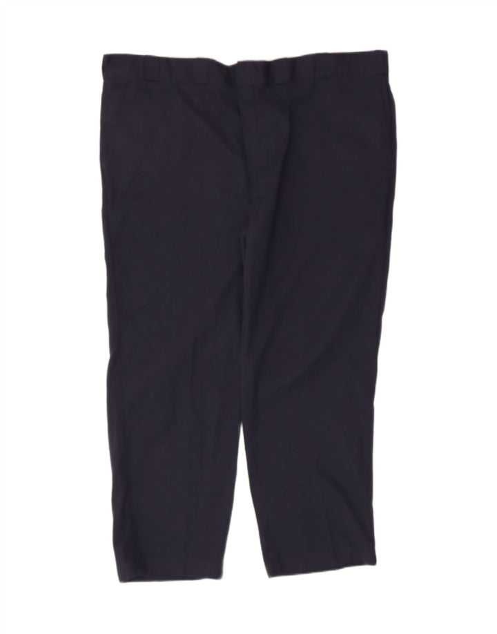 DICKIES Mens Flex Straight Chino Trousers W48 L30 Navy Blue Cotton Vintage Dickies and Second-Hand Dickies from Messina Hembry 