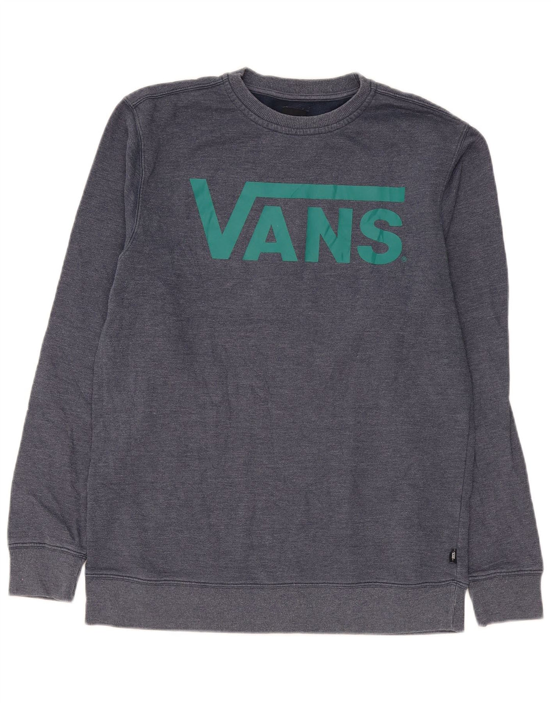 Мужской свитшот с рисунком Vans, средний темно-синий хлопковый джемпер