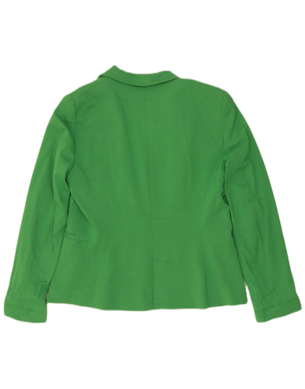 Женский пиджак Zara на 1 пуговице, Великобритания, 18 XL, зеленый хлопок