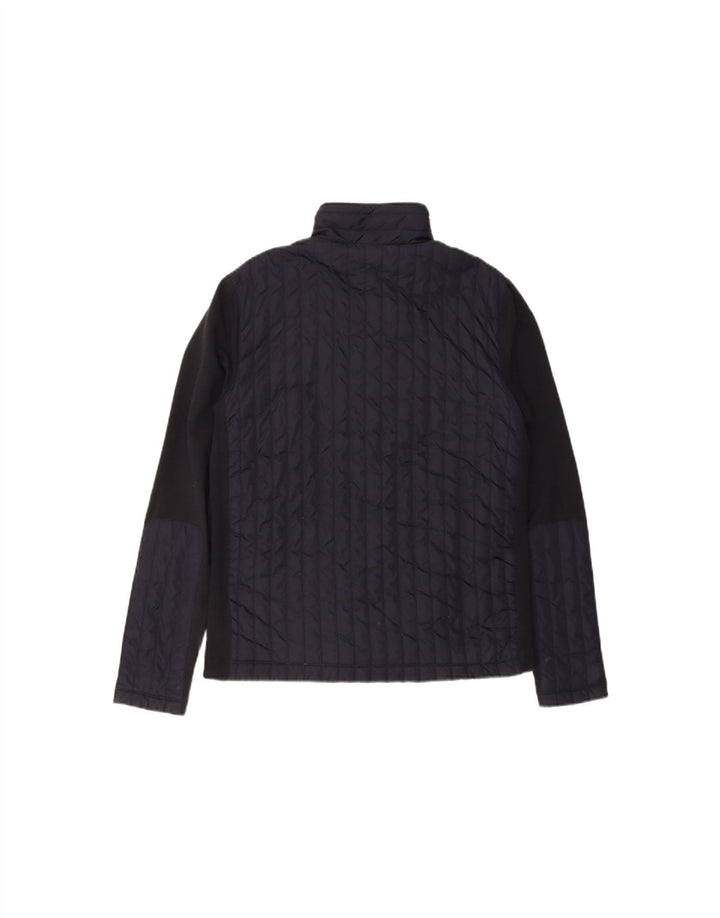MICHAEL KORS Mens Bomber Jacket UK 36 Small Navy Blue Colourblock Cotton