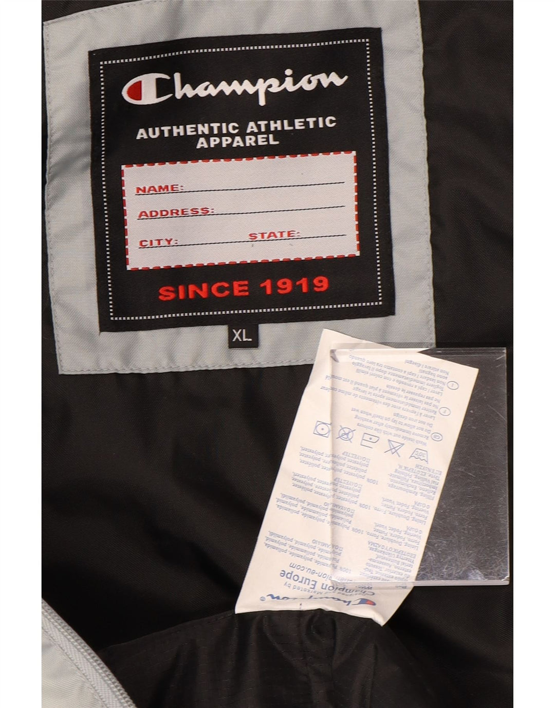 Мужская утепленная куртка с капюшоном CHAMPION UK 42 XL, синий полиамид