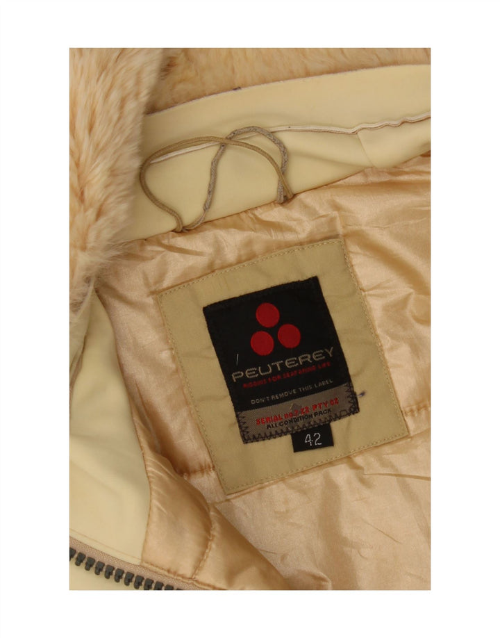 PEUTEREY Женское пуховое пальто с капюшоном IT 42 Medium Beige