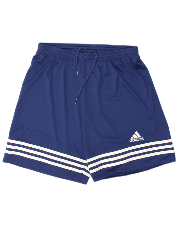 Мужские спортивные шорты ADIDAS Climalite среднего размера, темно-синие, полиэстер