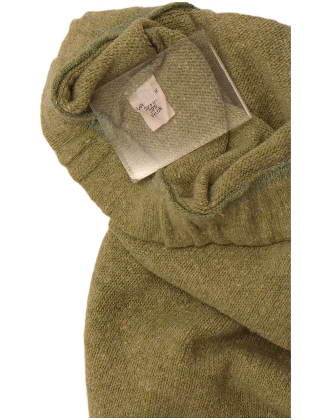 Винтажная женская трикотажная юбка-миди среднего размера W28, зеленая шерсть