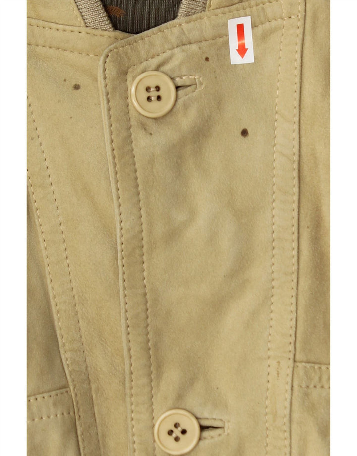 STRIWA Mens Suede Bomber Jacket IT 48 Medium Beige Leather Vintage Striwa and Second-Hand Striwa from Messina Hembry 