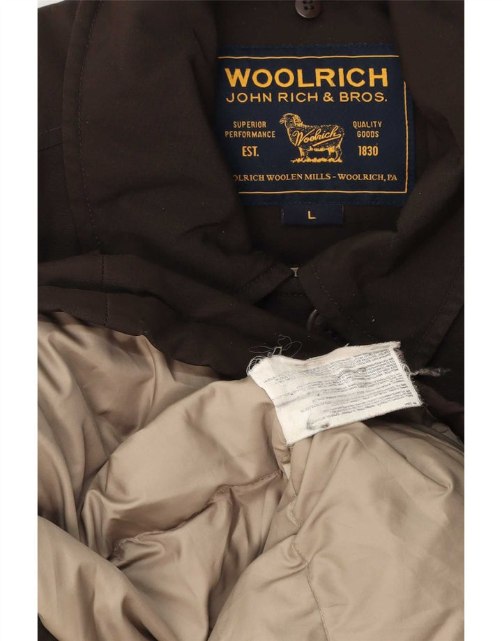 Женская стеганая куртка Woolrich UK 14, большой размер, коричневый полиэстер