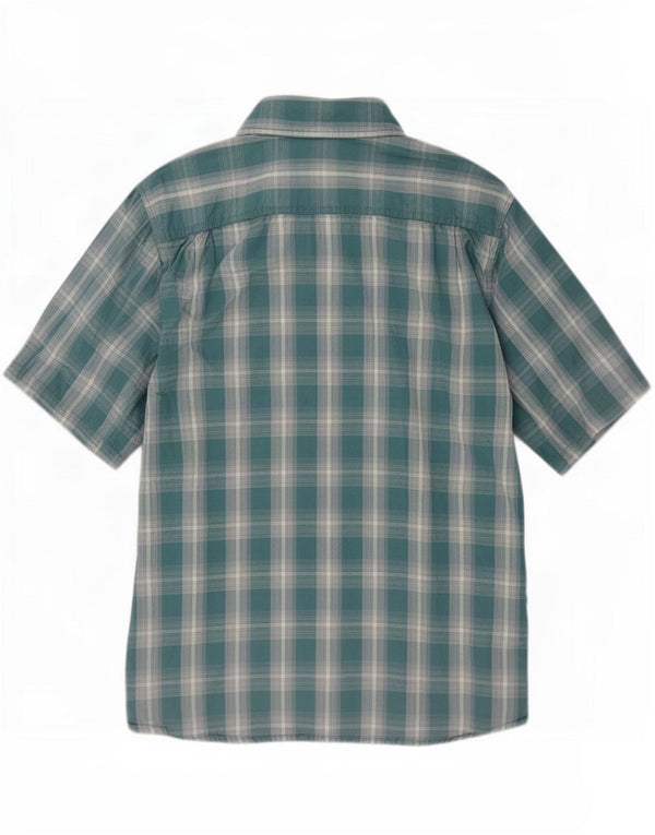 Мужская рубашка с коротким рукавом Wrangler 3XL, синяя клетка, хлопок