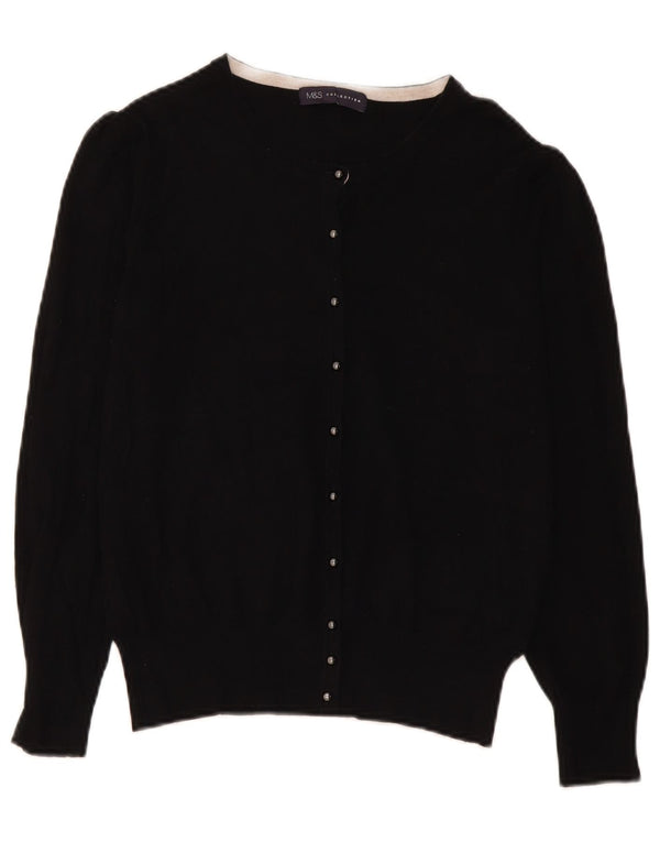 Женский кардиган Marks & Spencer UK 14, средний черный, вискоза