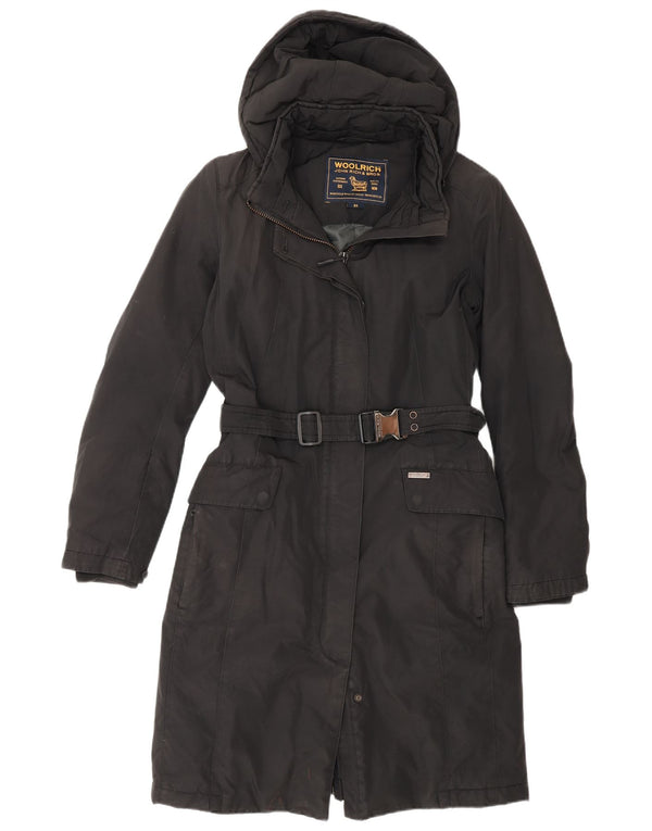 Женское стеганое пальто с капюшоном Woolrich UK 6 XS, черный хлопок