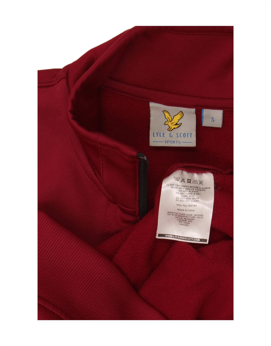 Мужской спортивный костюм Lyle & Scott, верхняя куртка, маленький темно-бордовый полиэстер