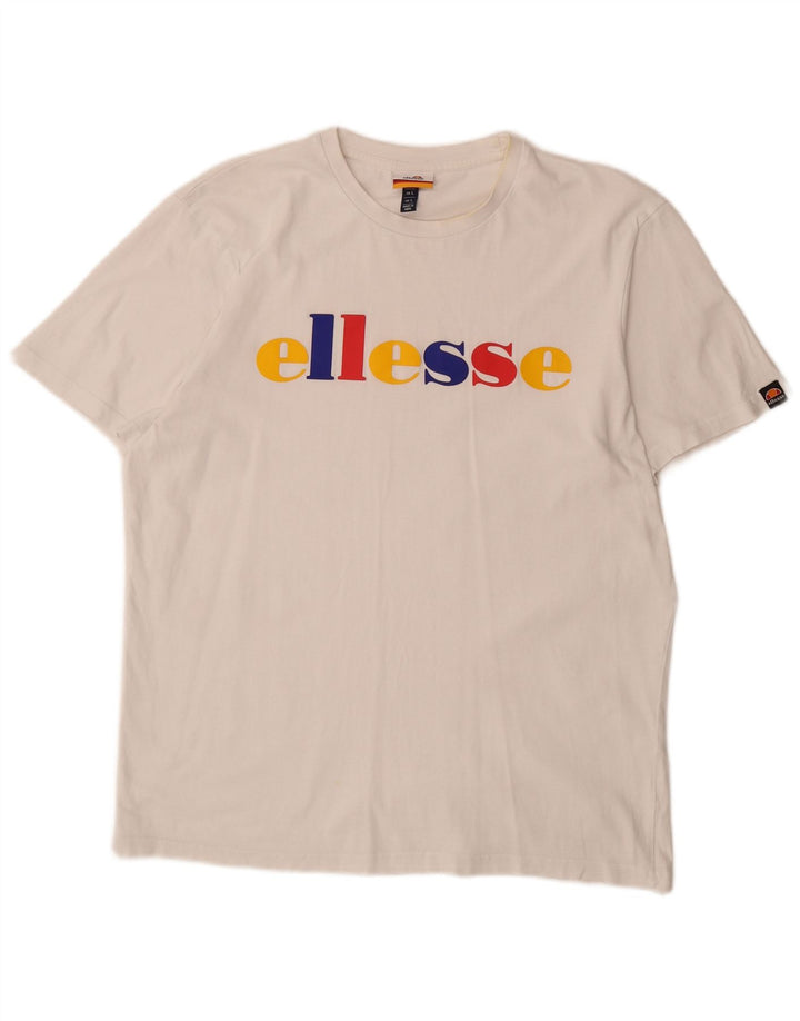 ELLESSE Мужская футболка с рисунком, большая белая