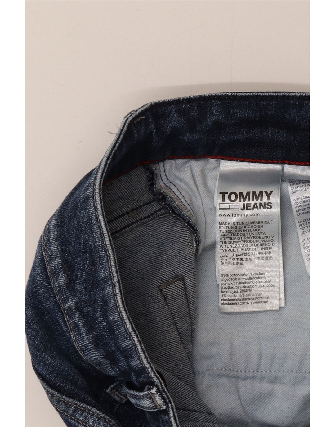 Мужские узкие джинсы Tommy Hilfiger W30 L32, синие, хлопок
