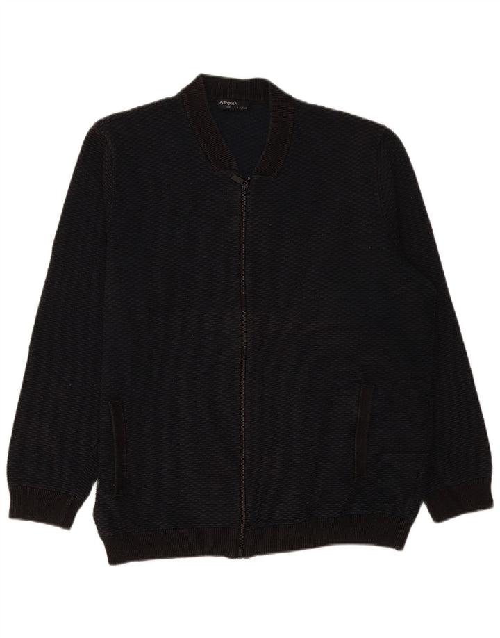 Мужской кардиган с молнией во всю длину Marks & Spencer 2XL, черный хлопок